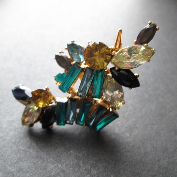💍🦚 ERICKSON BEAMON ROCKS Cocktail Ring Size 7 - Picture 9 of 15